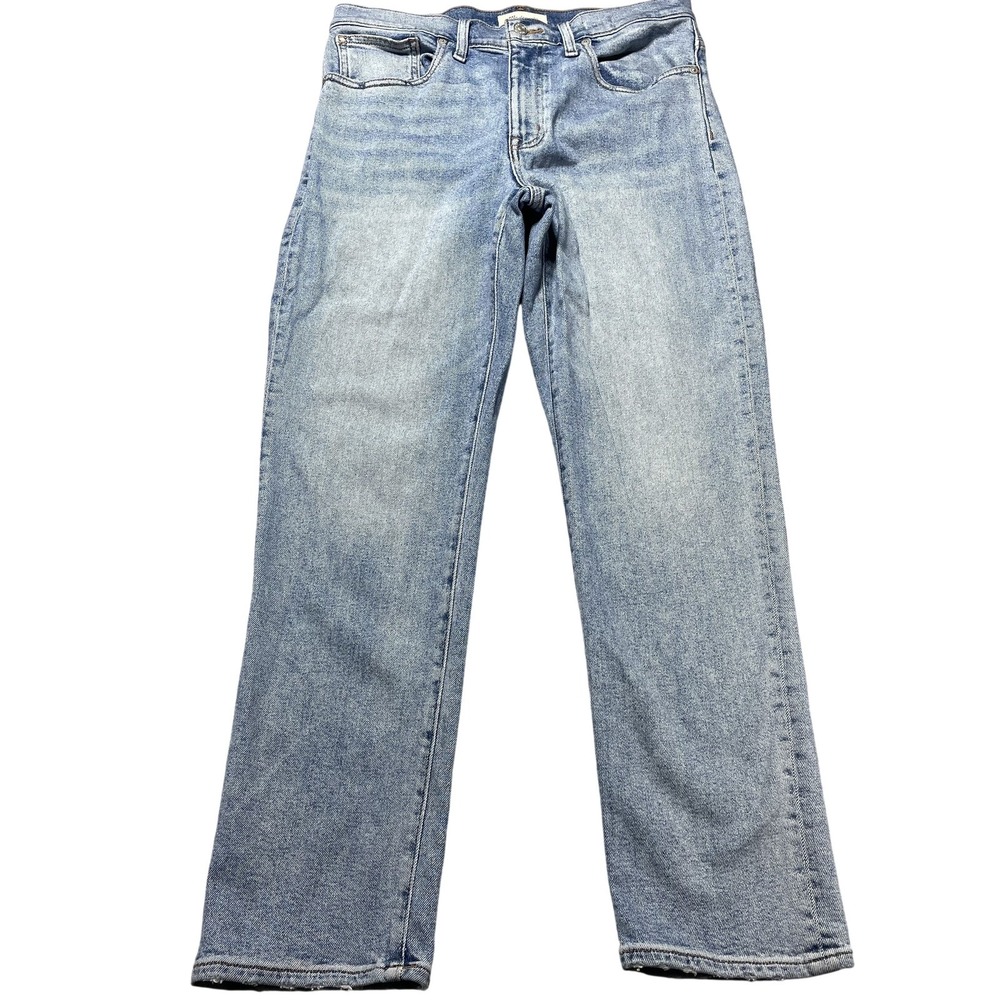Madewell Roadtripper Boyjeans Jeans Womens 29 Blue Light Wash Mid Rise 34x30